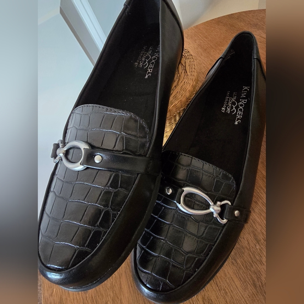 Kim Rogers Black Loafers for Women 7.5
